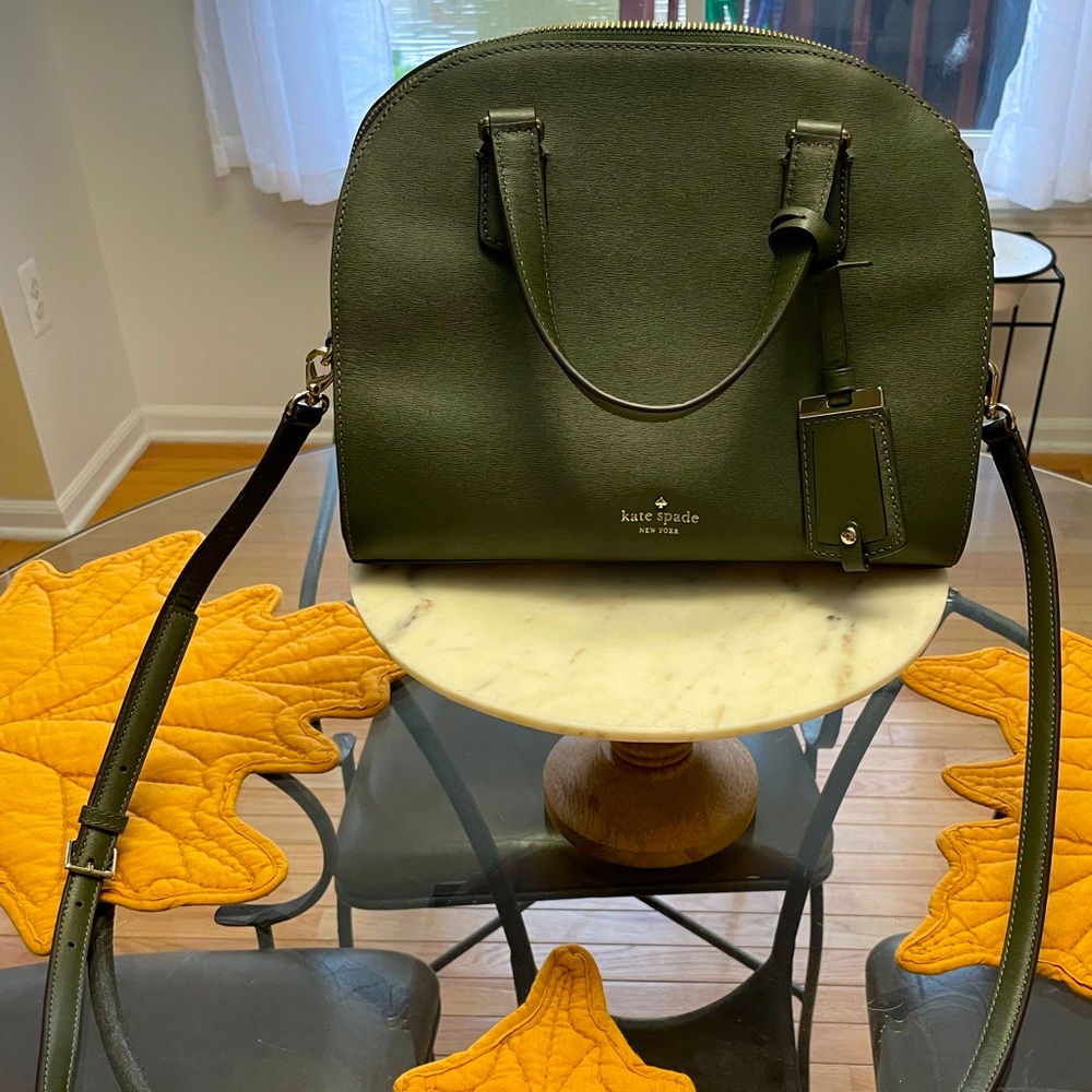 Army green Kate spade purse